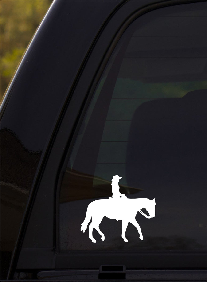 Western/Ranch Horse Rider Vinyl Car Decal- Window Vinyl Decal- Trailer ...