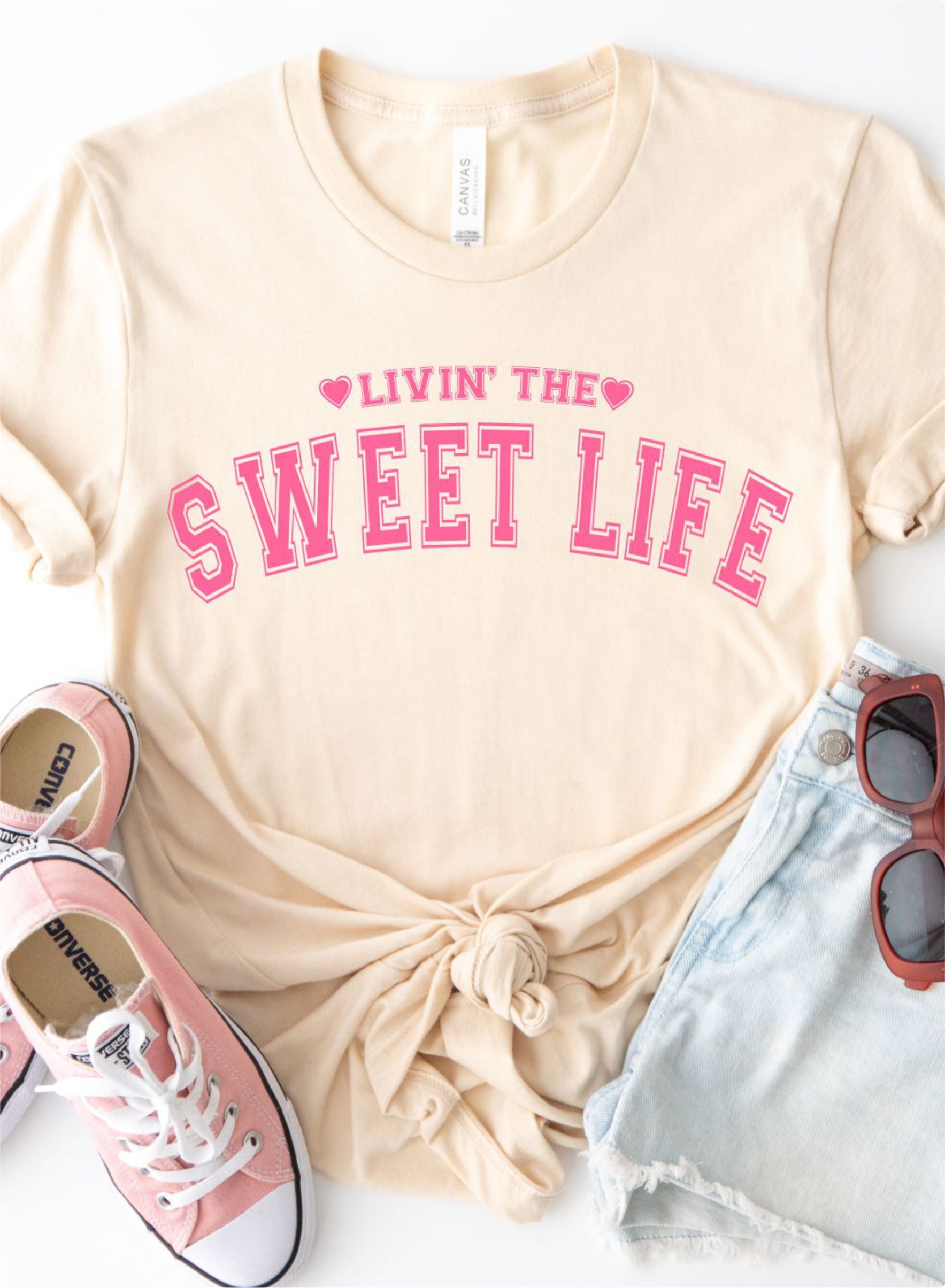 Livin' The Sweet Life Short Sleeve T-Shirt – shopcottoncandys